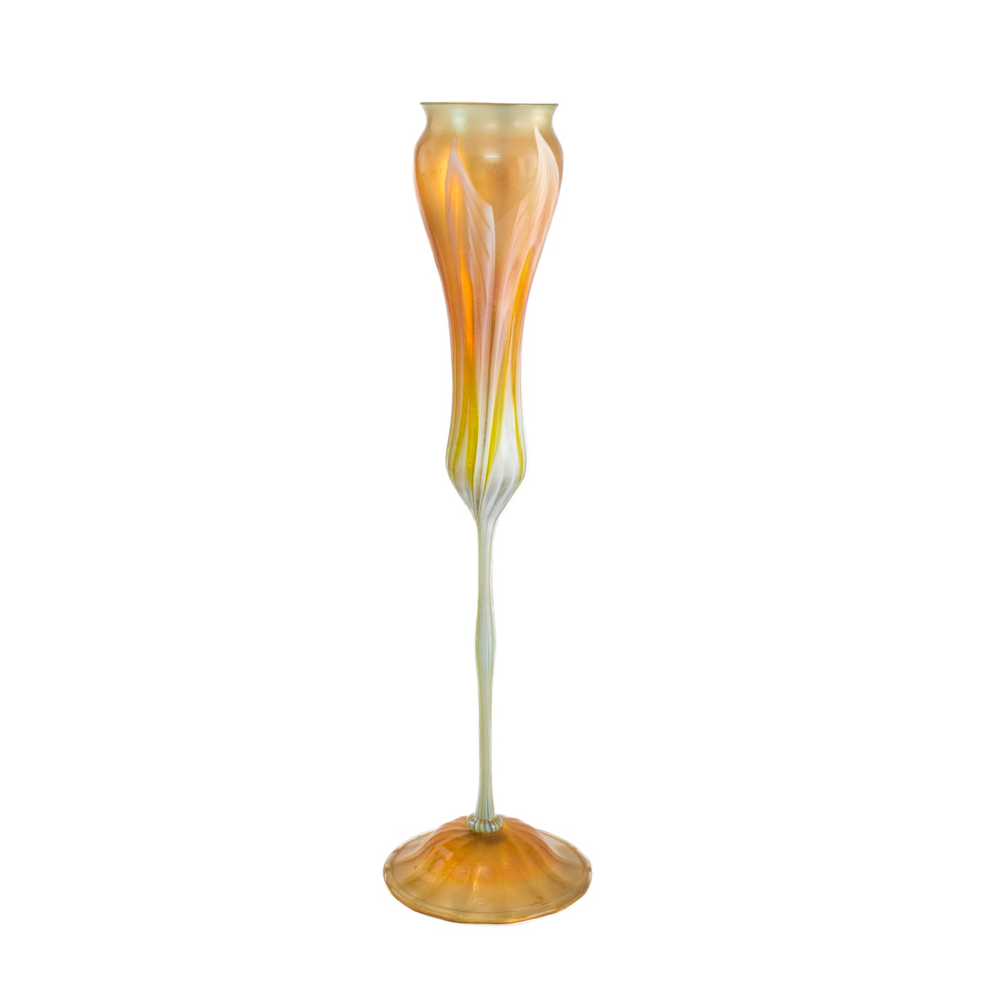 Macklowe Gallery Tiffany Studios New York "Calyx" Flower Form Favrile Glass Vase