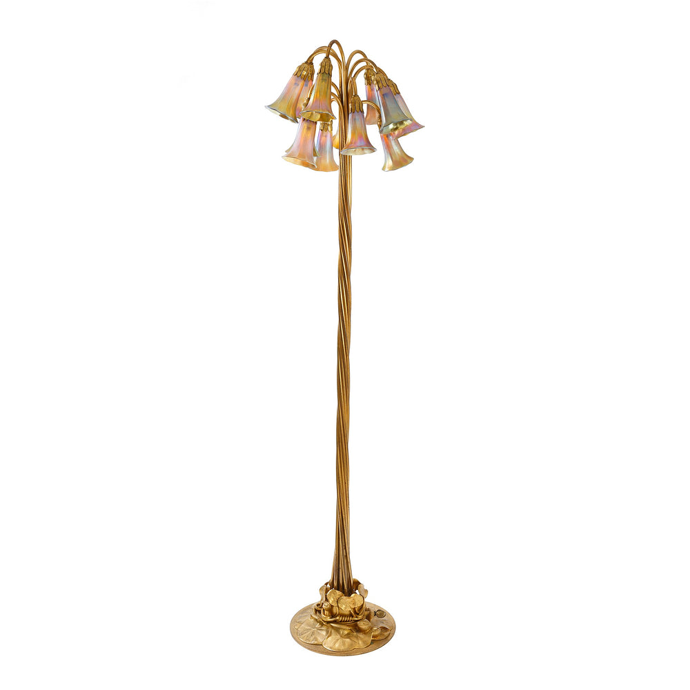 
                      
                        Macklowe Gallery Tiffany Studios New York "Twelve Light Lily" Gilt Bronze Floor Lamp
                      
                    