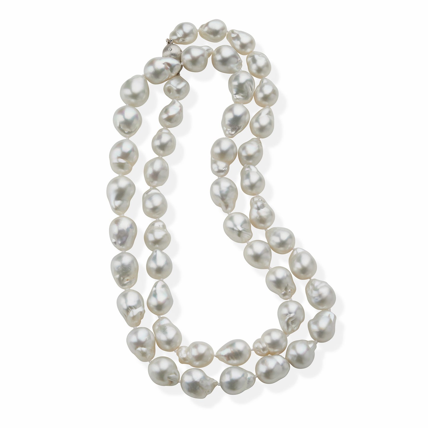 Macklowe Gallery Long Cultured Baroque Natural Color South Sea Pearl Necklace