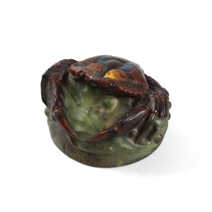 Amalric Walter and Henri Bergé "Crabe" Pâte de Verre Glass Paperweight