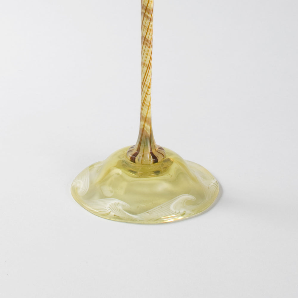 
                      
                        Macklowe Gallery Tiffany Studios New York Favrile Glass Elongated Flower Form Vase
                      
                    